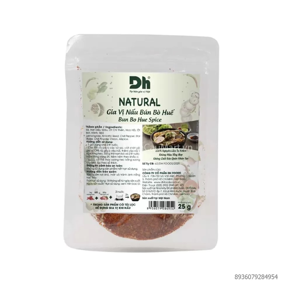 Gia vị nấu bún bò Huế DH Foods 25g