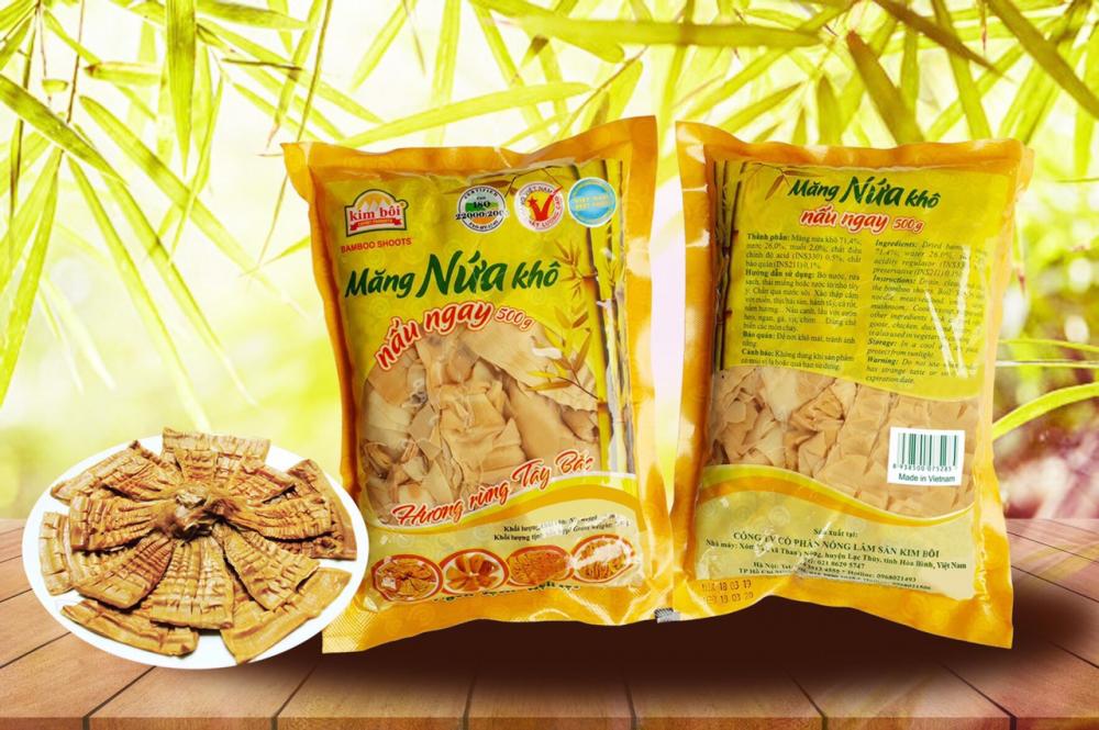 Măng nứa khô nấu ngay Kim Bôi 500g